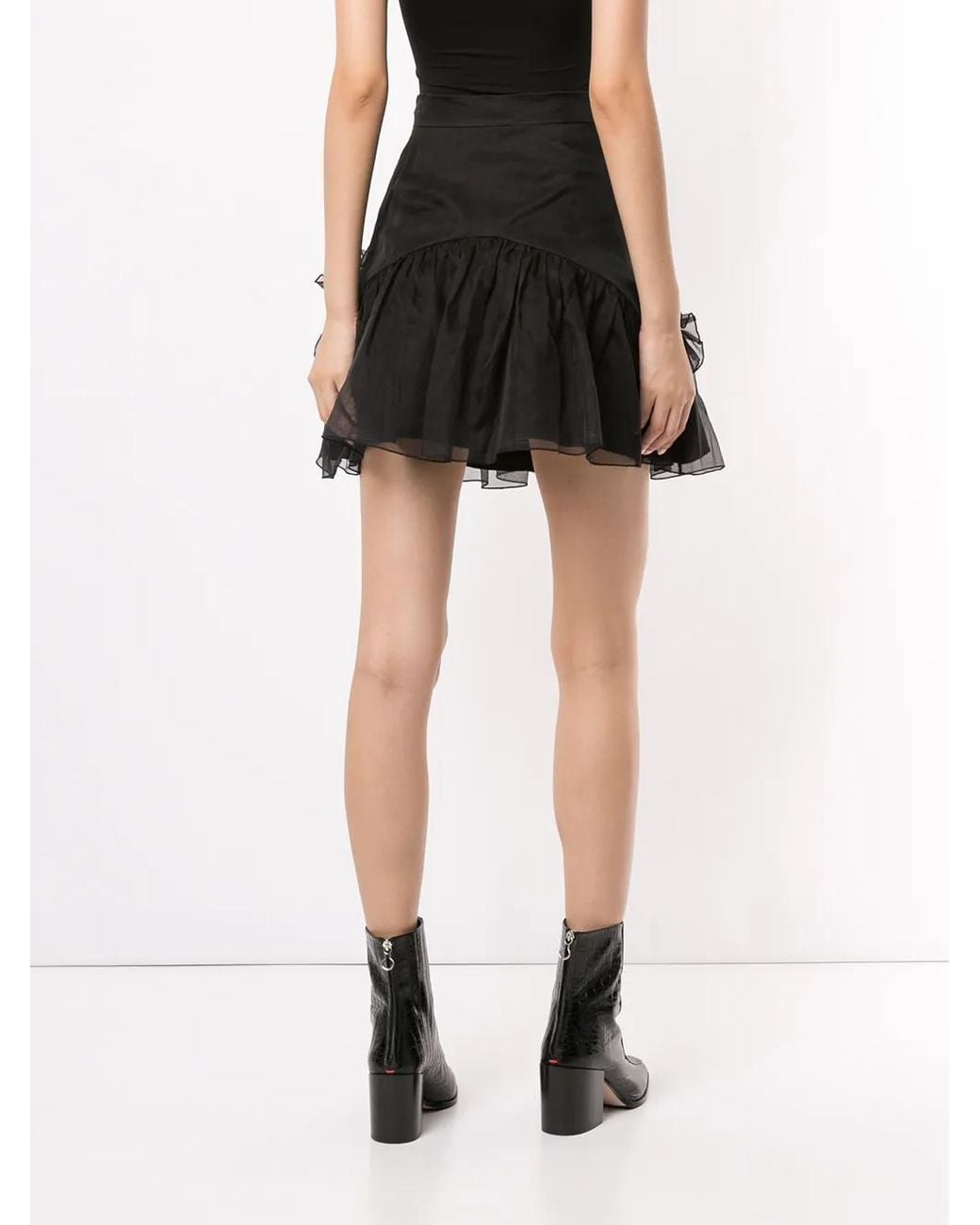 Macgraw Black Souffle Ruffle Skirt
