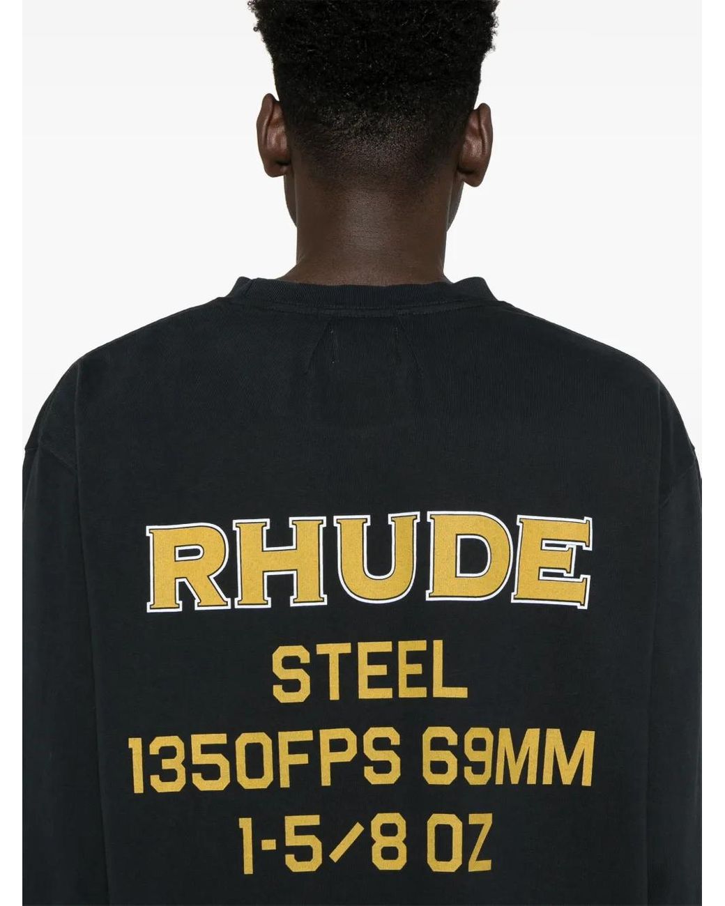 Rhude T-Shirt Met Tekst in het Black voor heren
