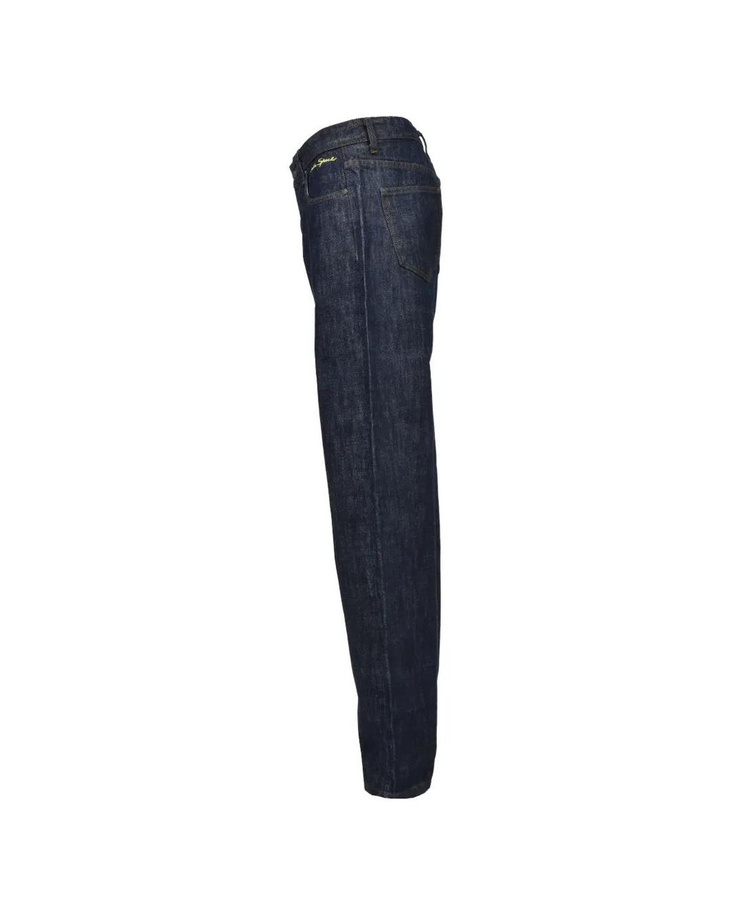 Color Space Blue Logo-Print Straight-Fit Jeans for men
