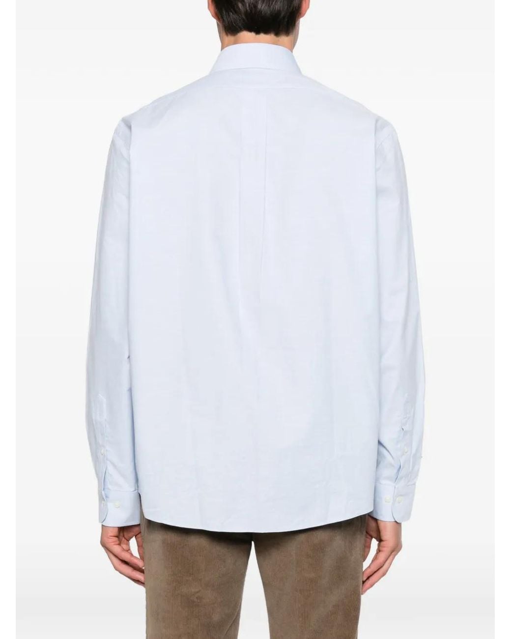 Brooks Brothers White Button-Down Embroidered-Logo Shirt for men