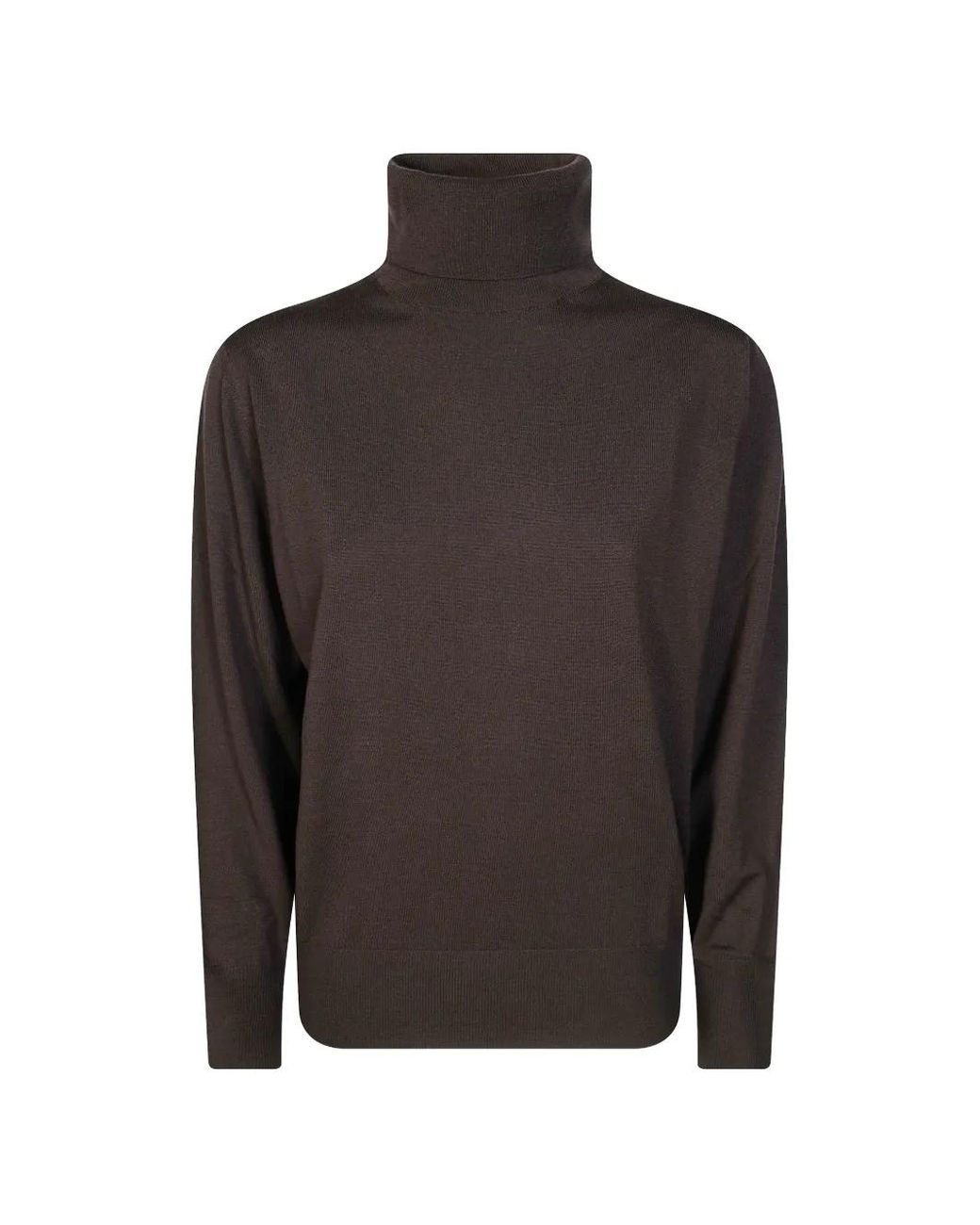 Incotex Black Roll-Neck Knitted Sweater