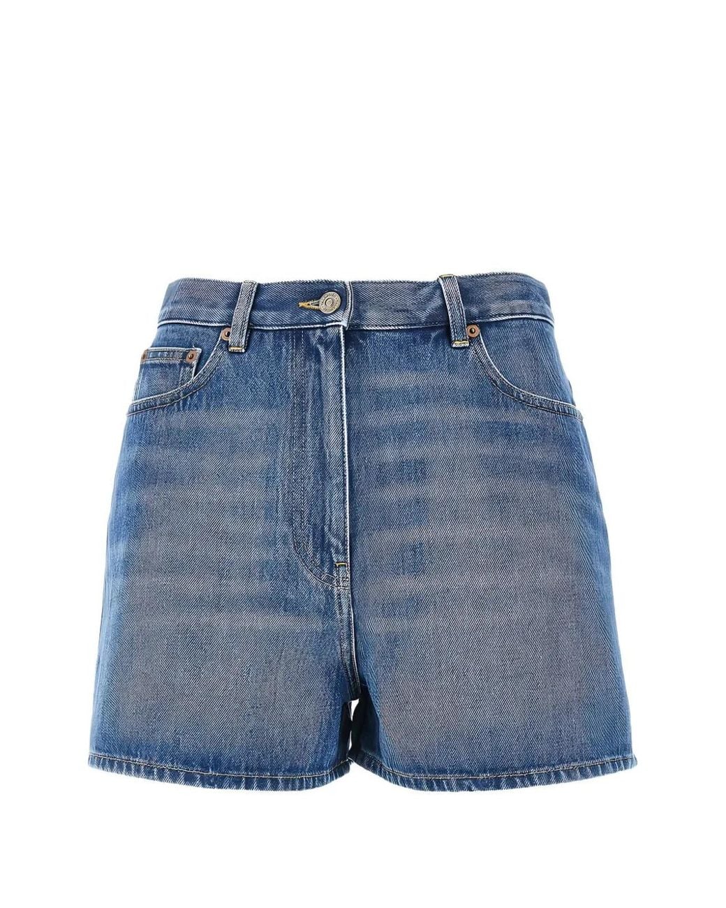 Valentino Garavani Blue Belt-Loop Pocket Shorts