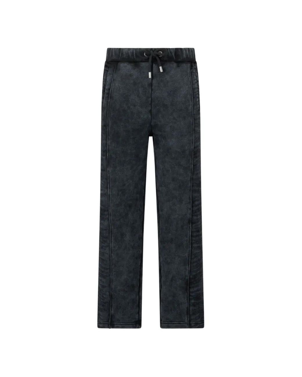Roberto Cavalli Black Acid-Wash Track Pants for men