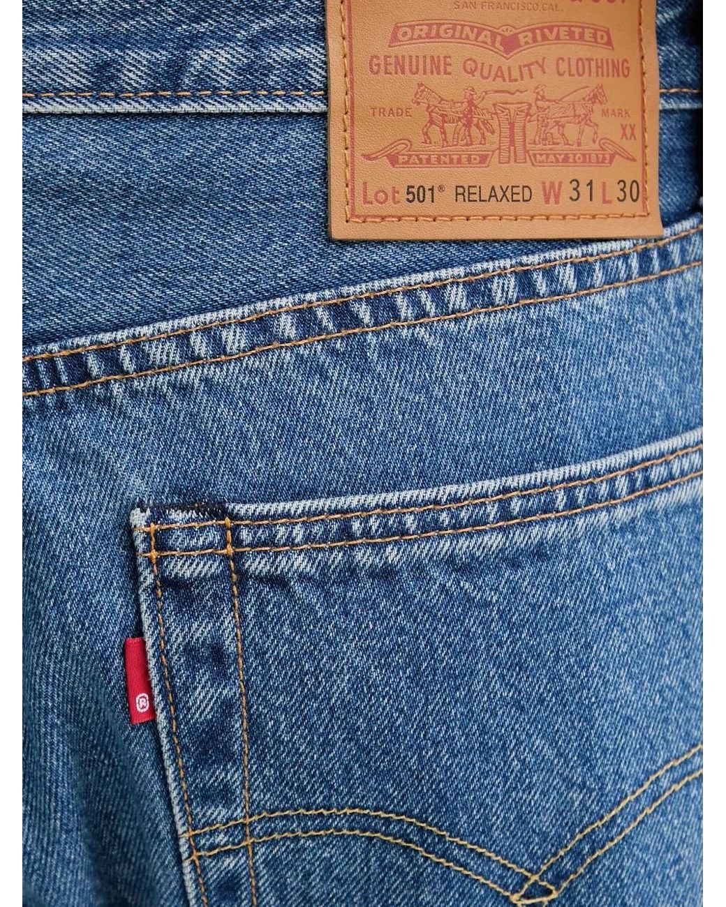 Levi's Blue 501 Relaxed Jeans for men