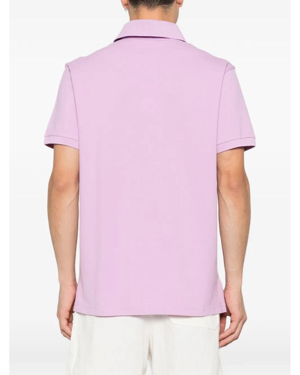 Etro Pink Buttoned Polo Shirt for men