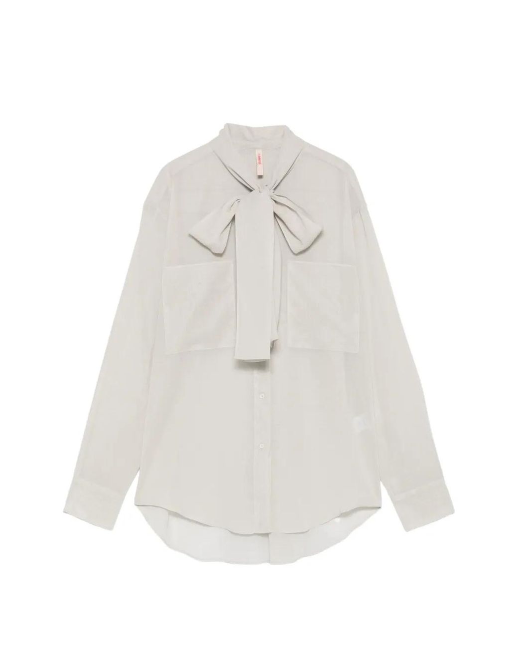 Indress White Blouse Matthias À Col Lavalière