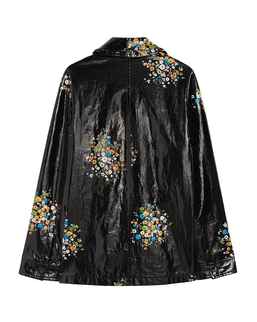 Jil Sander Black Floral-Printed Button-Up Overshirt