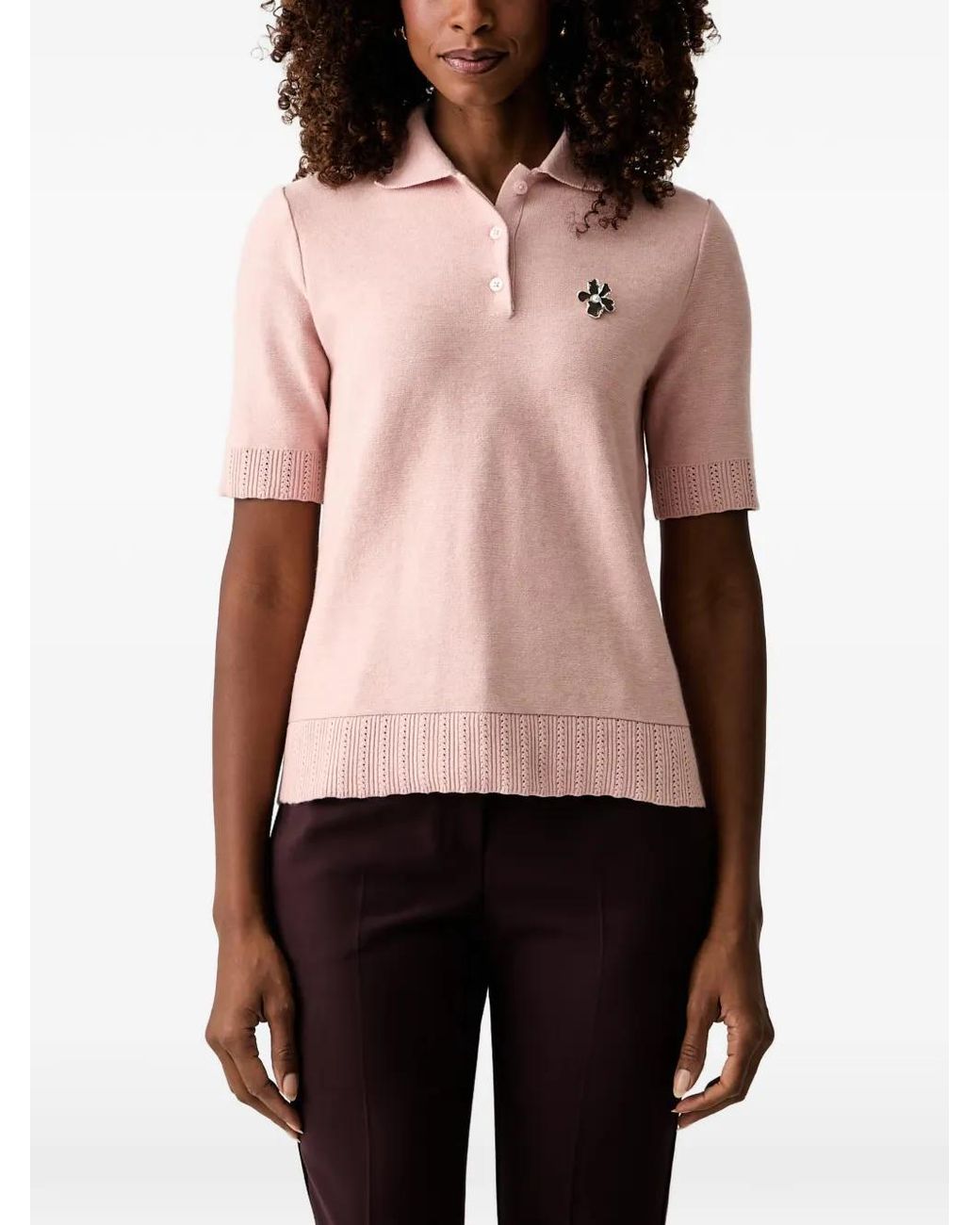 Twinset Black Polo Avec Broche