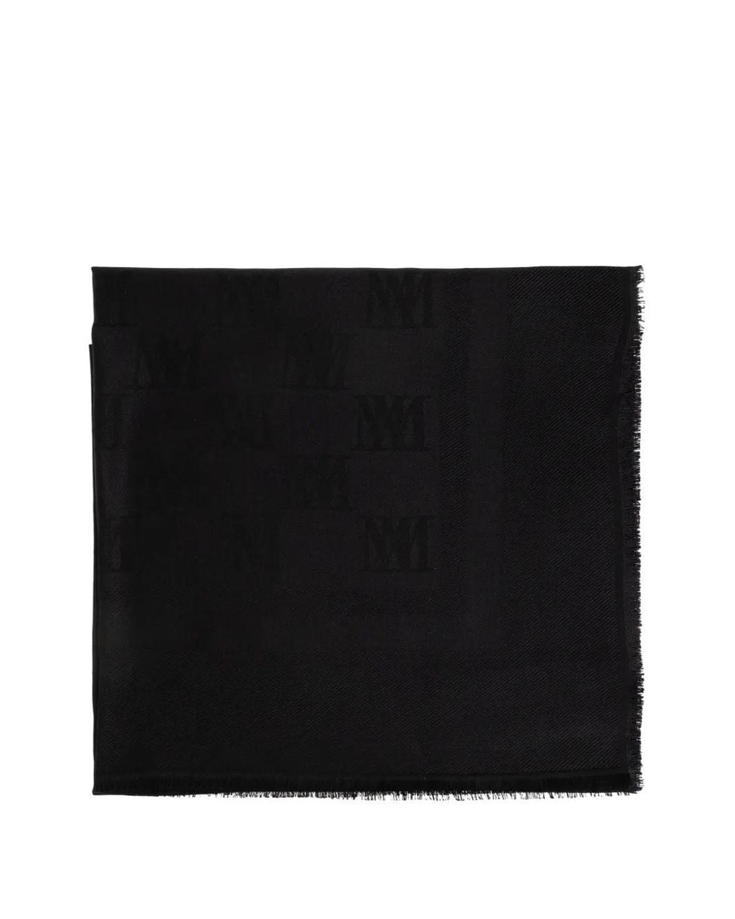 Max Mara Black Gelato Logo-Jacquard Scarf