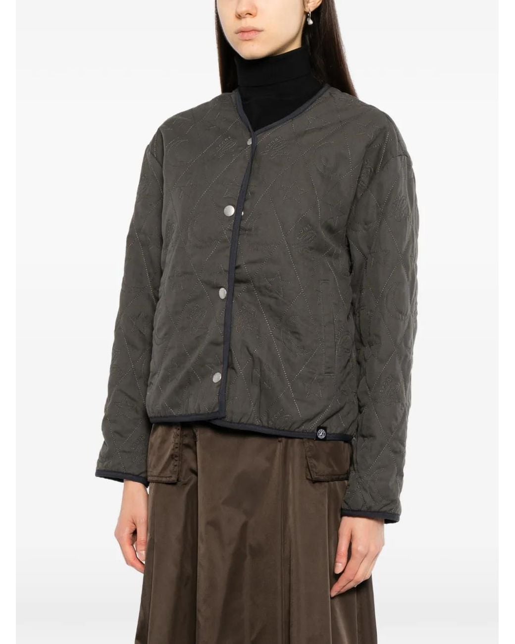 SPORT b. by agnès b. Gray Start-Pattern Quilted Jacket