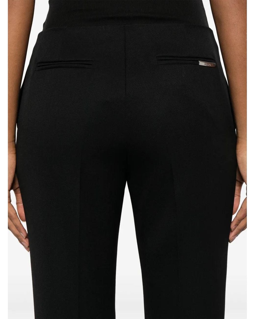 The Attico Black Tailored Pants With Subtle Pleats