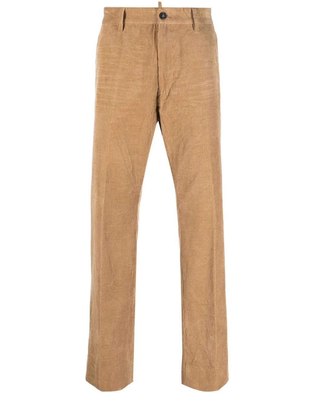 DSquared² Ribfluwelen Broek in het Natural voor heren