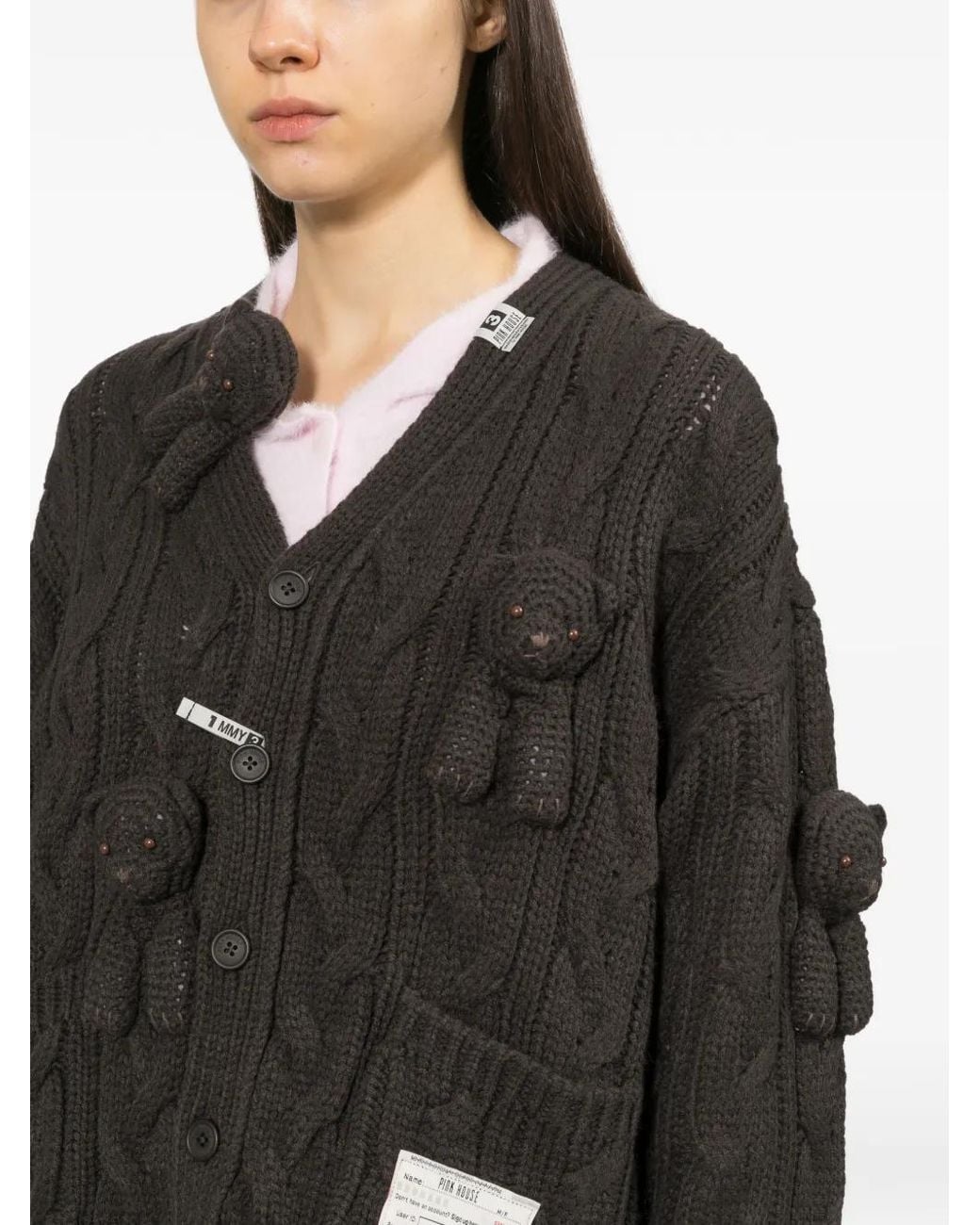 Maison Mihara Yasuhiro Black Cardigan X House