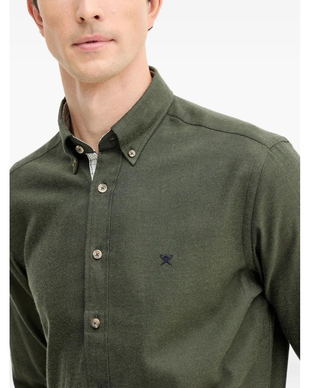 Hackett Green Button-Up Shirt for men