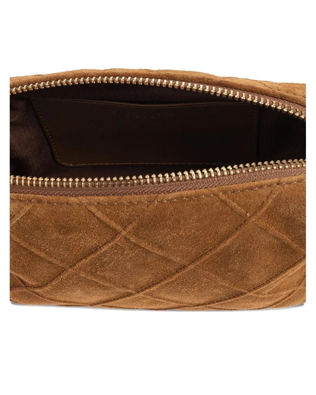 Tory Burch Brown Quilted-Motif Chain Crossbody Bag
