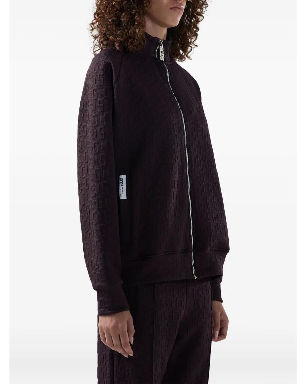 Gcds Blue Zip Patterned Jacket