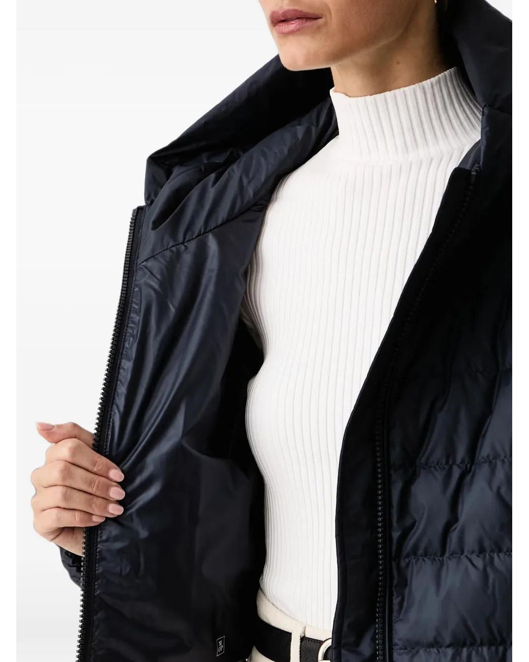 Marc O' Polo Blue Quilted Hooded Jacket