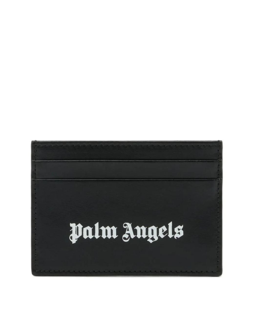 Palm Angels Black Classic Logo Card Holder for men