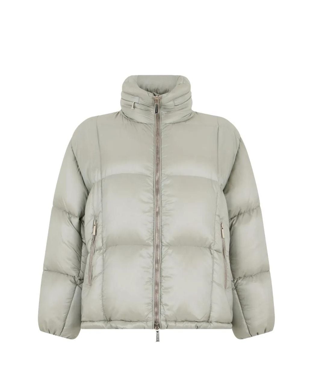 Moorer Gray Astro-Rgl Padded High-Neck Puffer Jacket