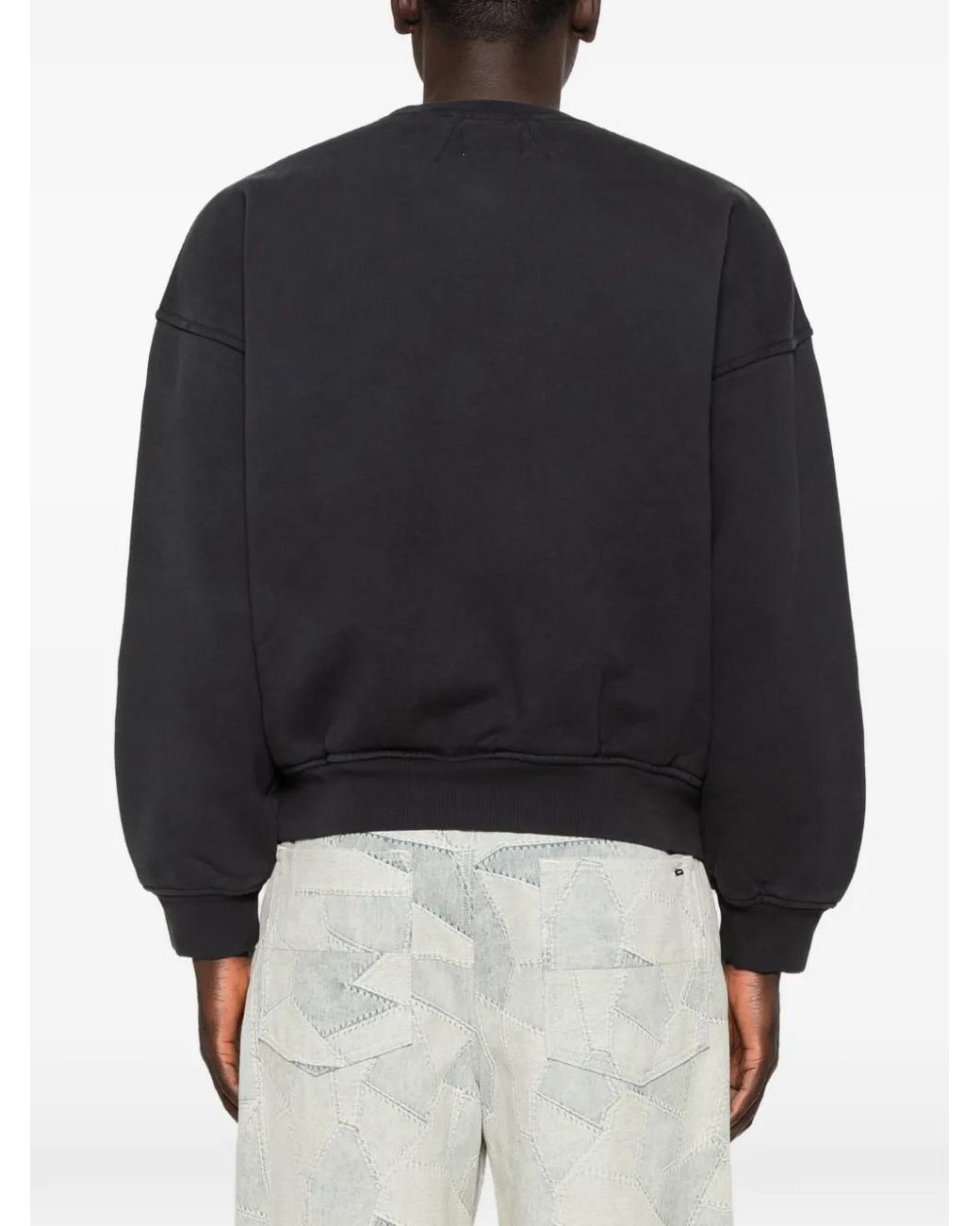 Rhude Black Banner Crewneck for men