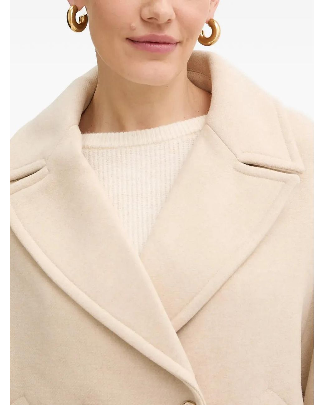 Morgan Natural Double-Breasted Coat