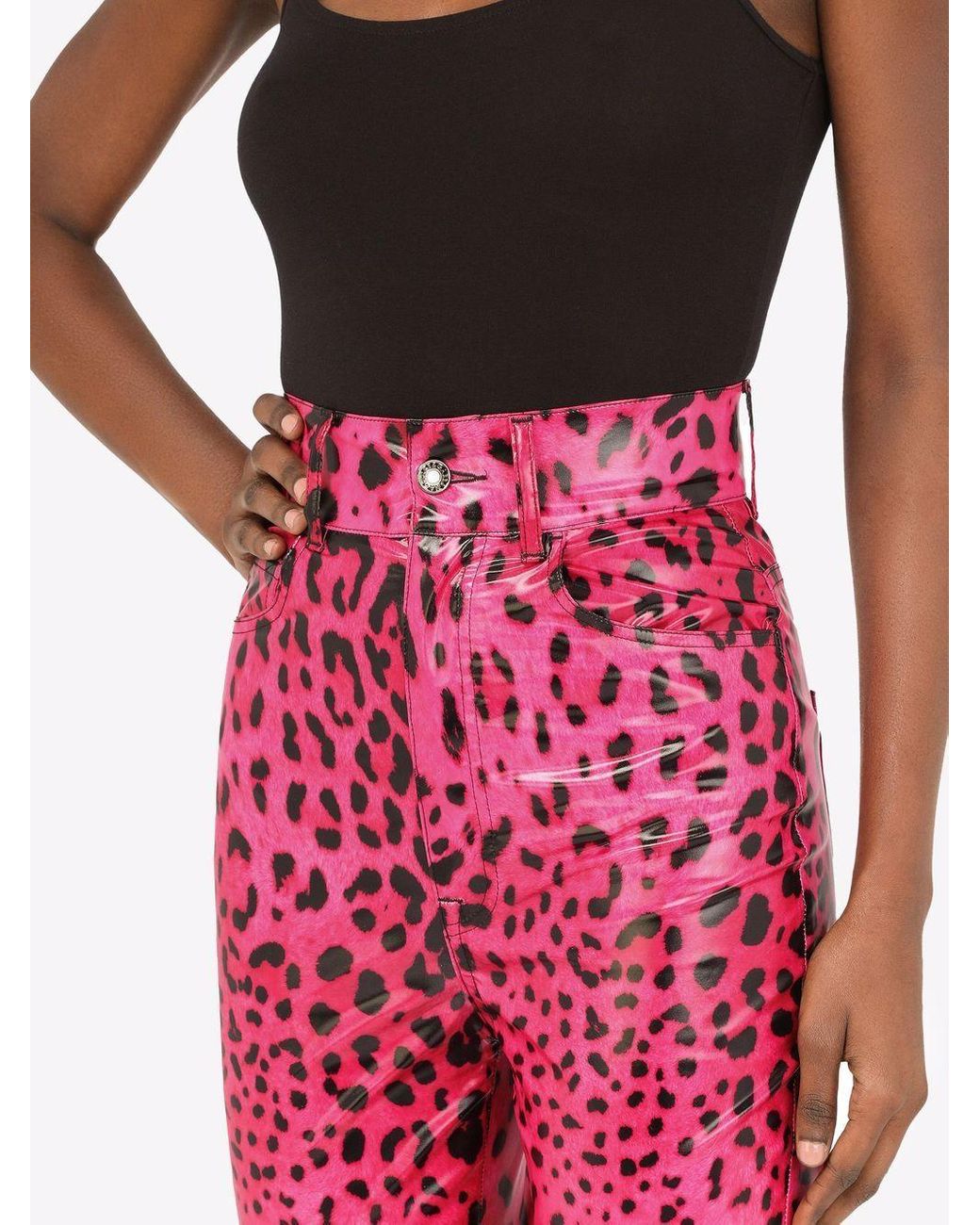 \u0026 Gabbana Leopard-print Skinny Trousers 