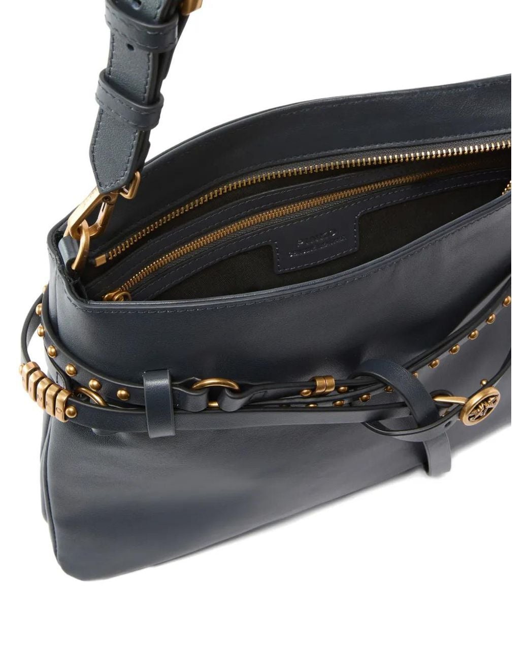 Pinko Blue Medium Belt Shoulder Bag