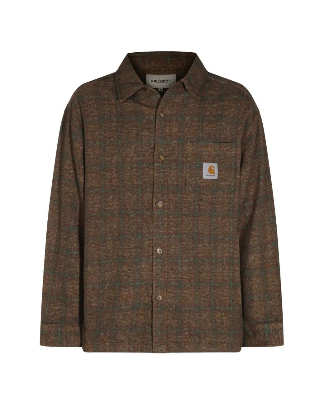 Carhartt Brown Bagley Checked Cotton Shirt for men