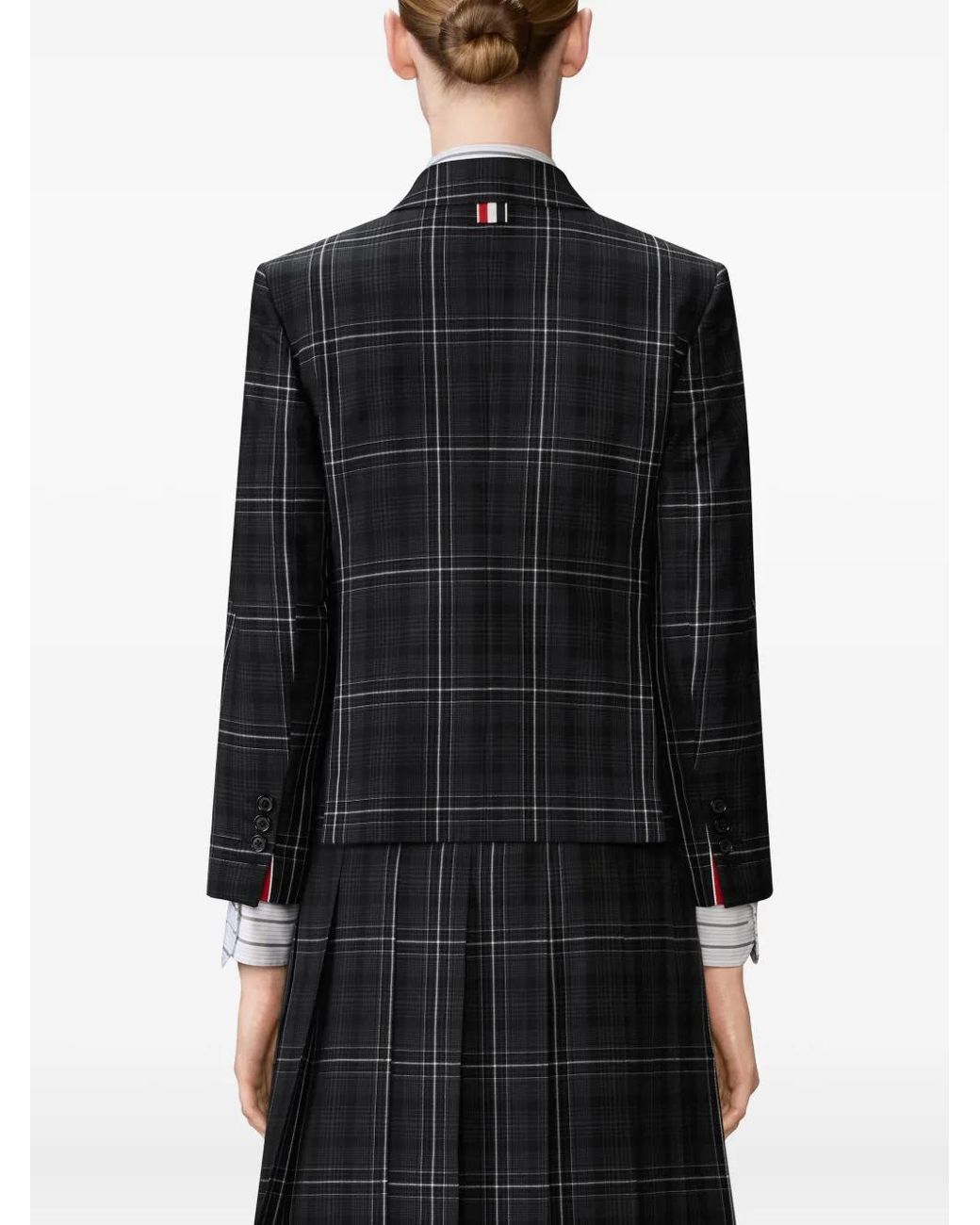 Thom Browne Black Windowpane Plaid Cool Wool Sportcoat