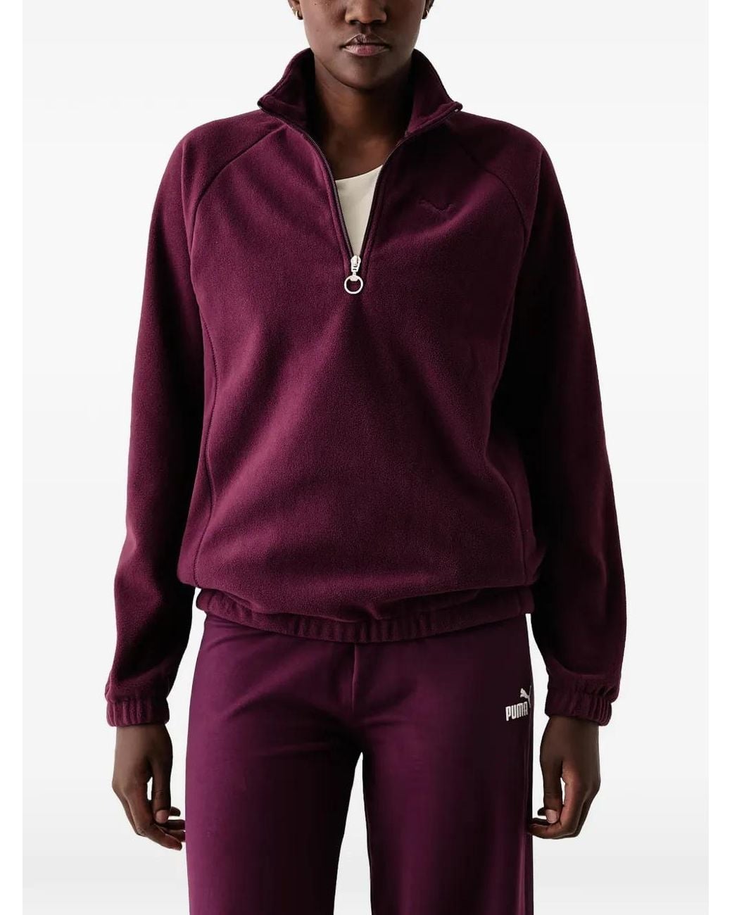 PUMA Purple Her Winterised Half-Zip Crew Sweatshirt