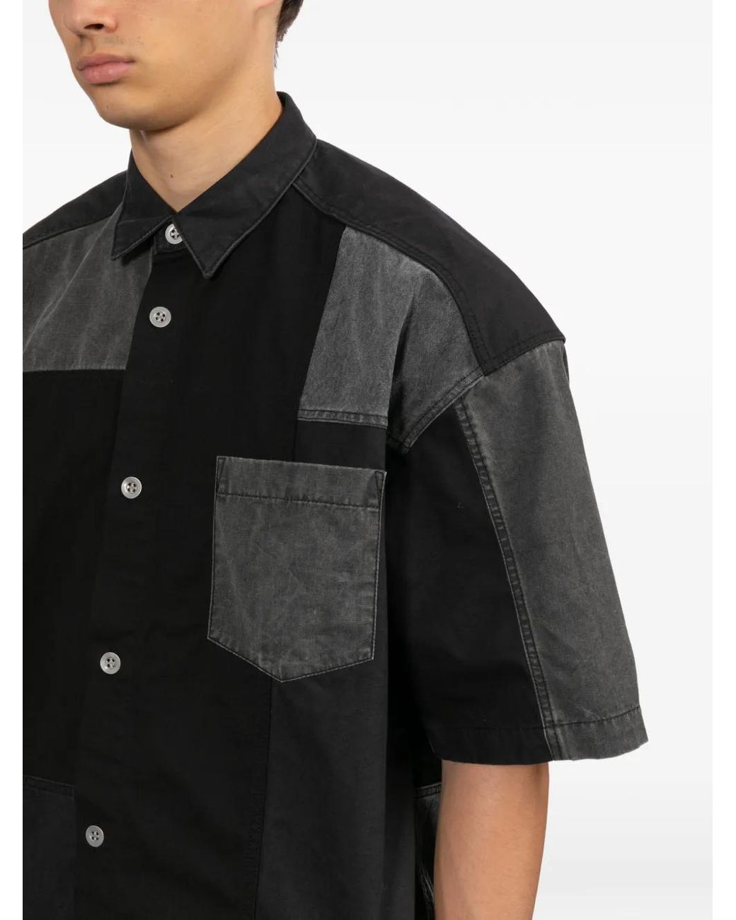 Comme des Garçons Black Patchwork Shirt for men