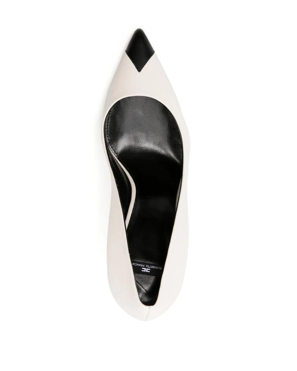 Elisabetta Franchi White Nappa Leather Pumps With Toecap Étoile