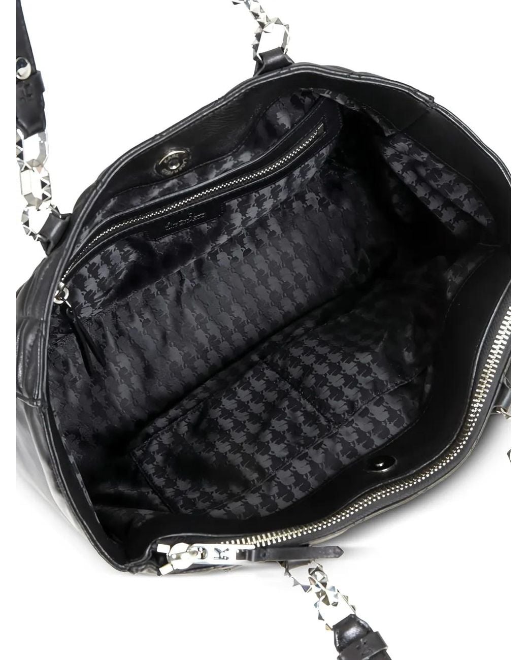 Karl Lagerfeld Black Quilted Leather Tote Bag