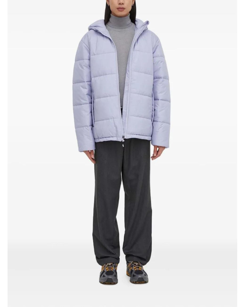 Vans Blue Old Skool Hooded Quilted Jacket for men