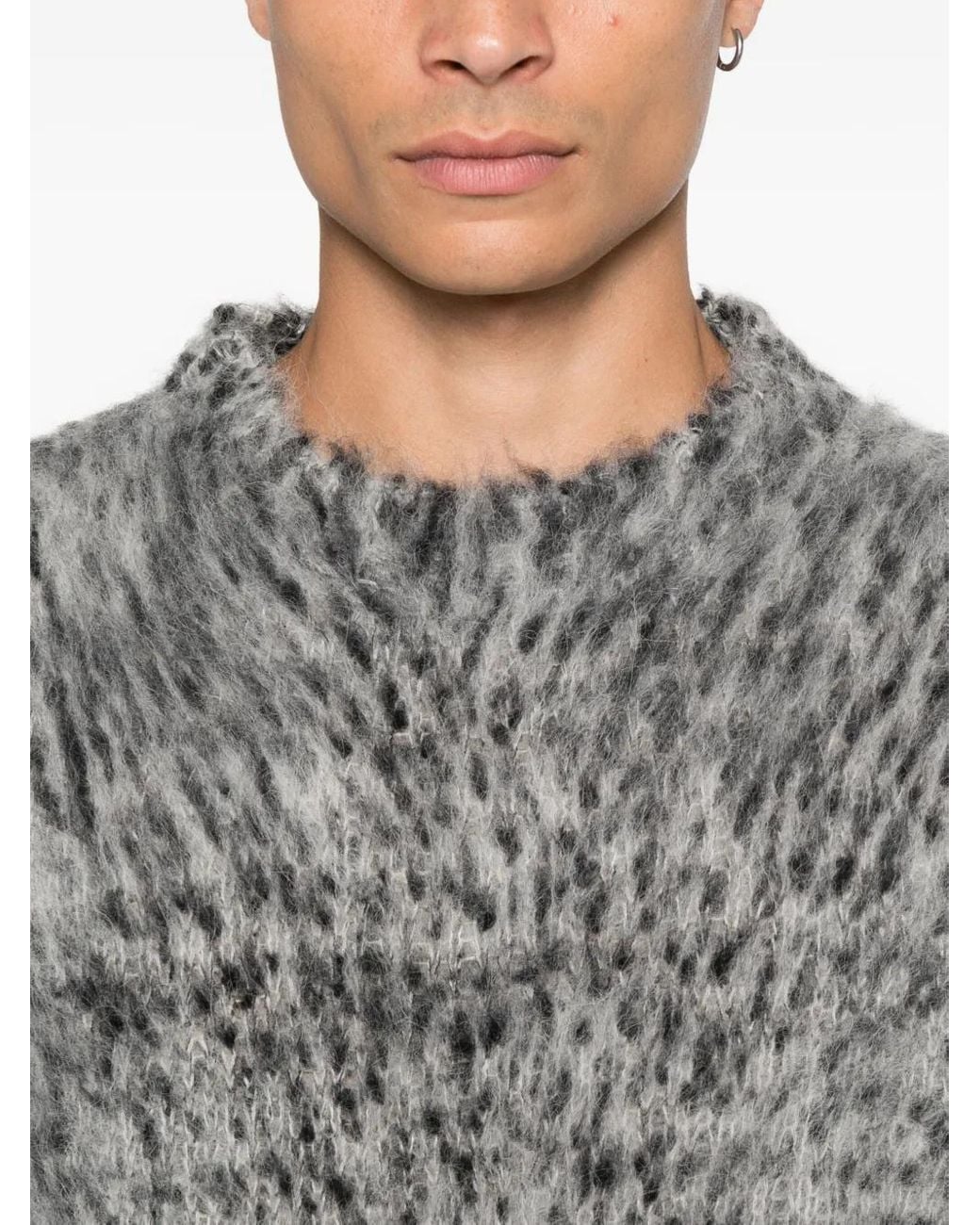 Marni Gray Round Neck Sweater for men