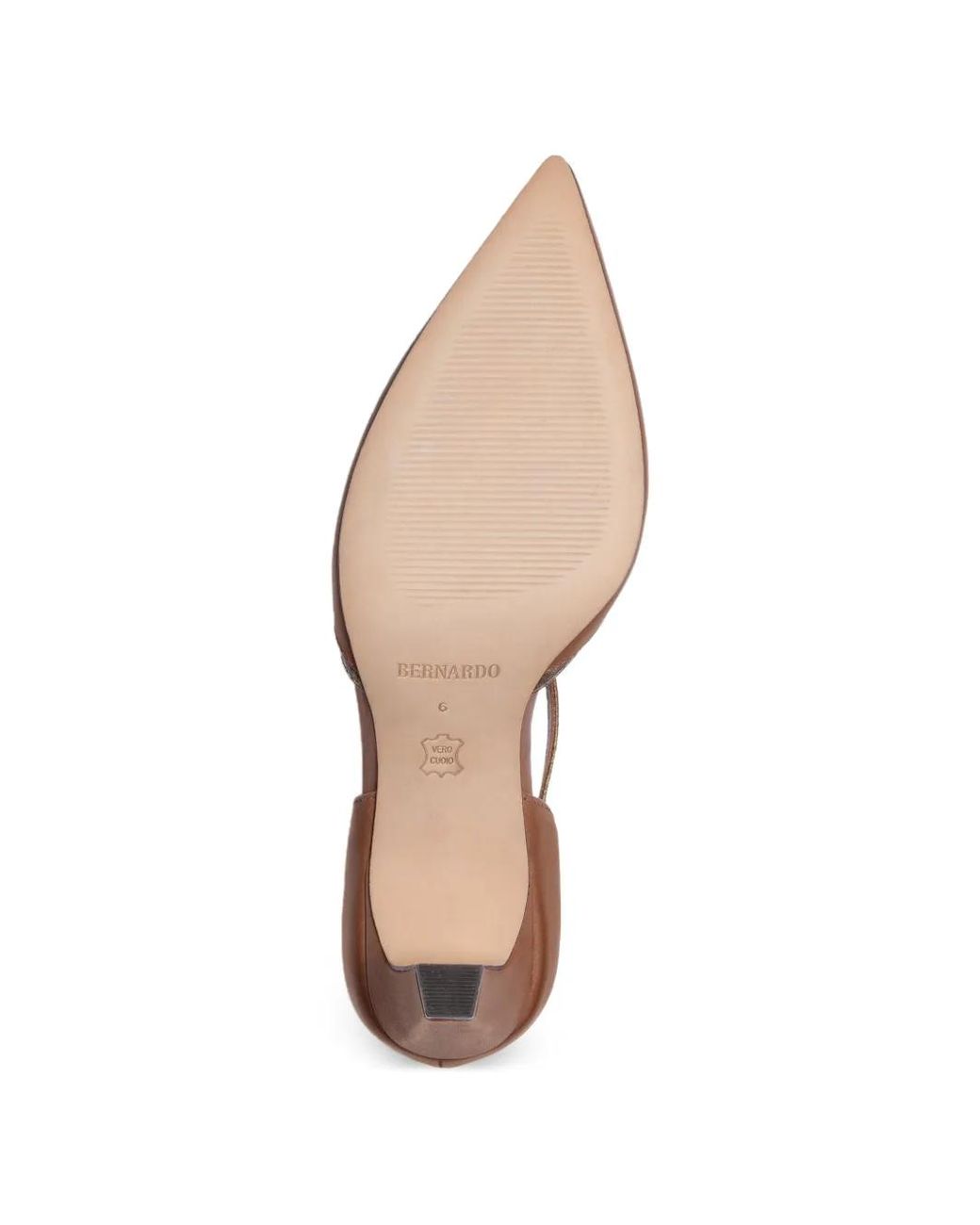 Bernardo Brown Gianna T-Bar Pointed-Toe Pumps