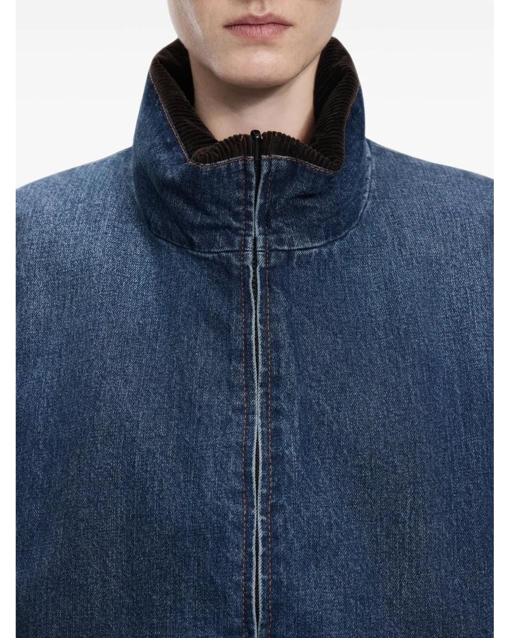 JNBY Blue Washed Padded Denim Gilet