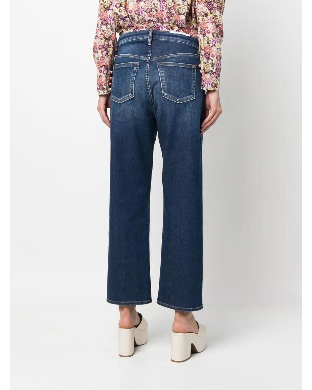 3x1 Blue High-Rise Straight-Leg Jeans