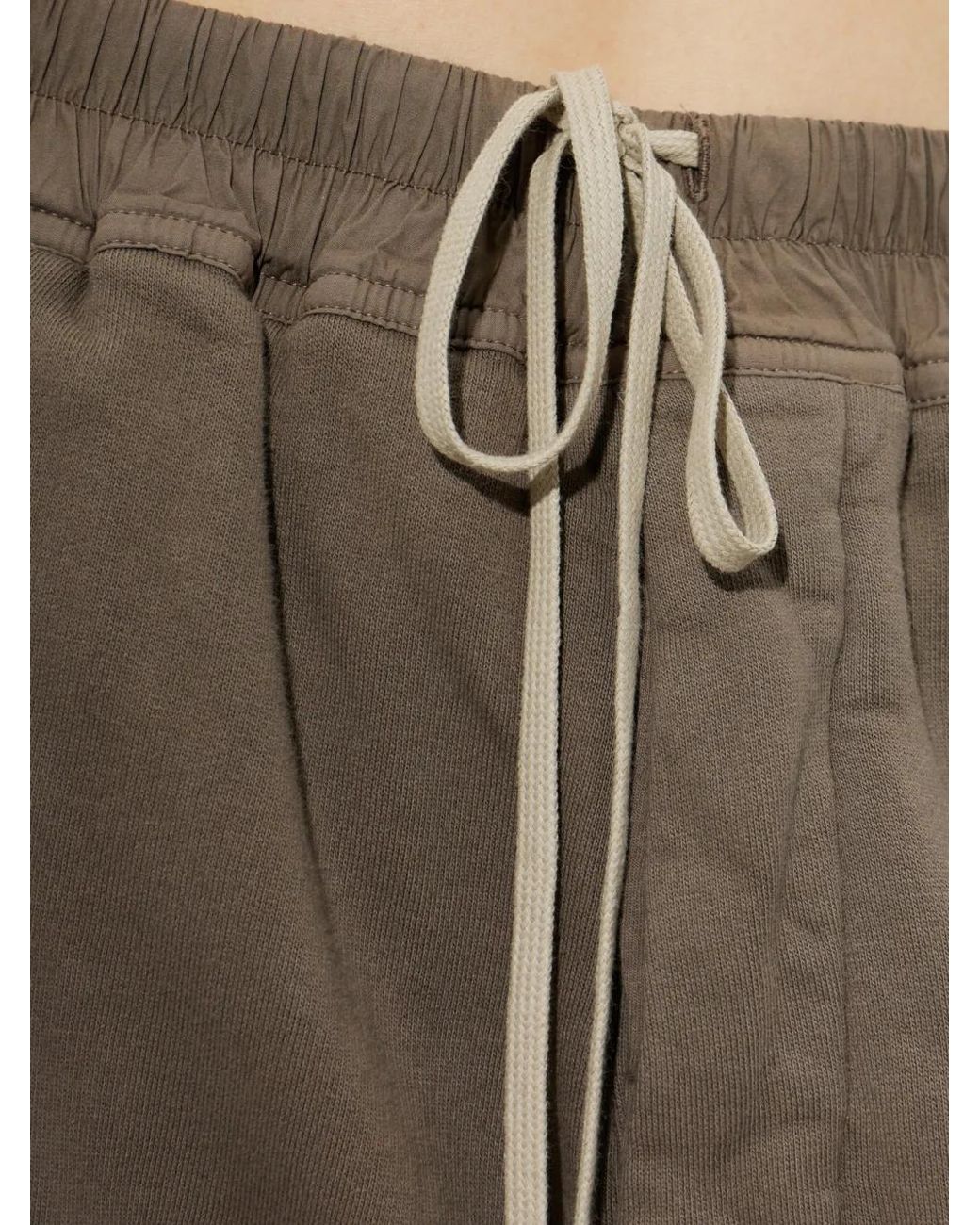 Rick Owens Natural Wide-Leg Sweatpants