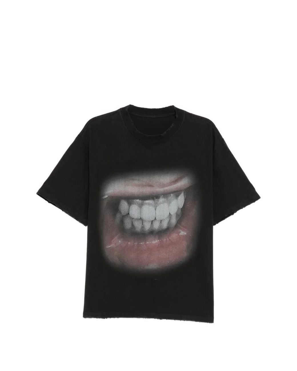 WARMAN Black Graphic-Print T-Shirt for men