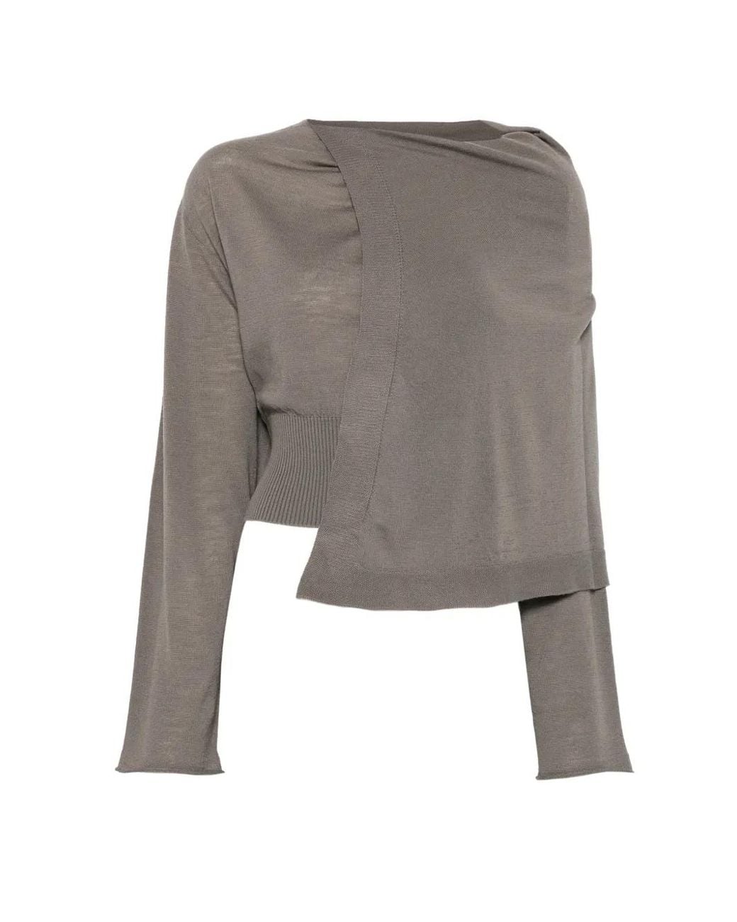 Rick Owens Gray Tower Scarf Top
