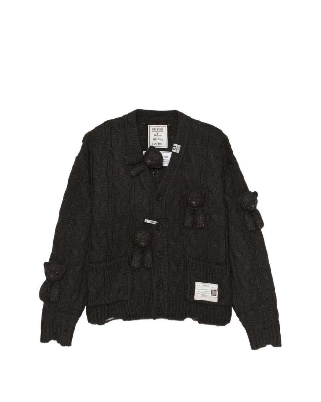 Maison Mihara Yasuhiro Black Cardigan X House
