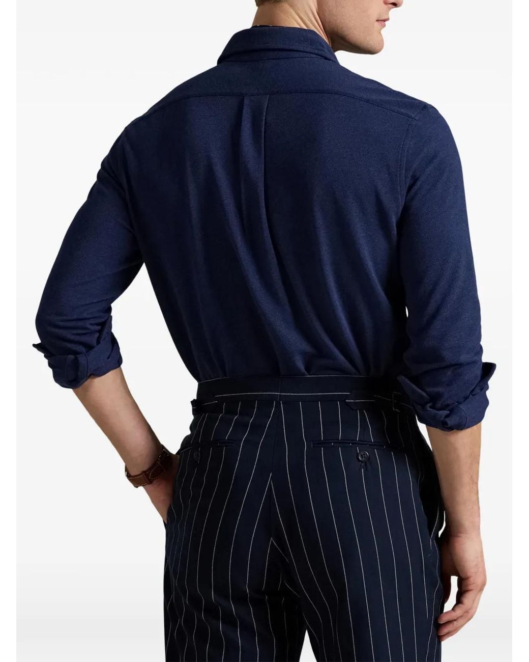 Polo Ralph Lauren Blue Chemise Featherweight À Broderies À Manches Longues for men