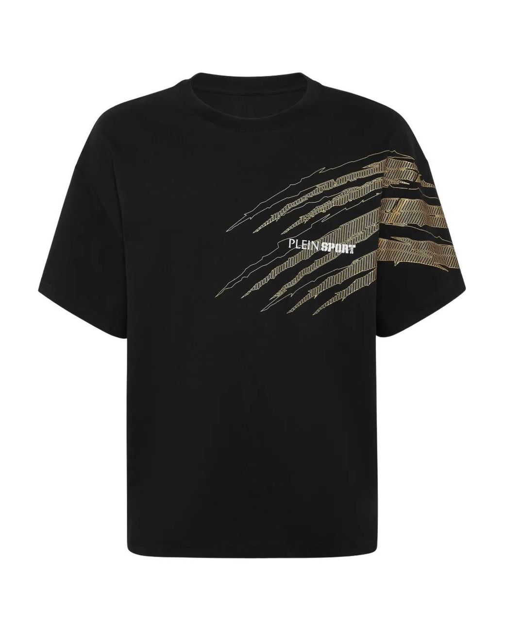 Philipp Plein Black Scratch-Detail T-Shirt for men