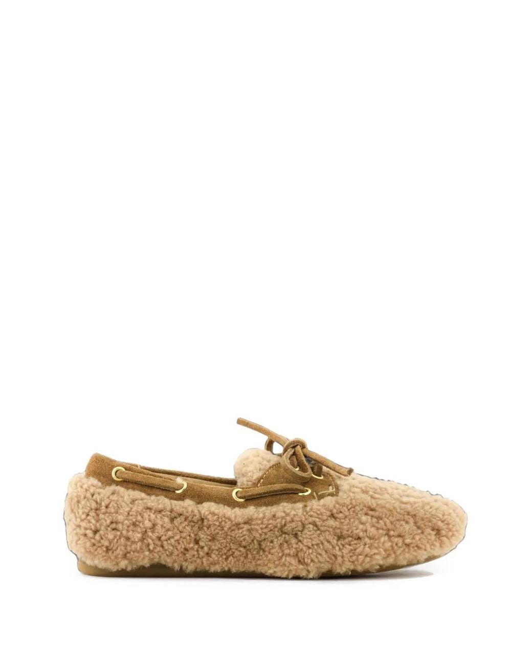 Toral Shoes Natural Shearling Moccasins