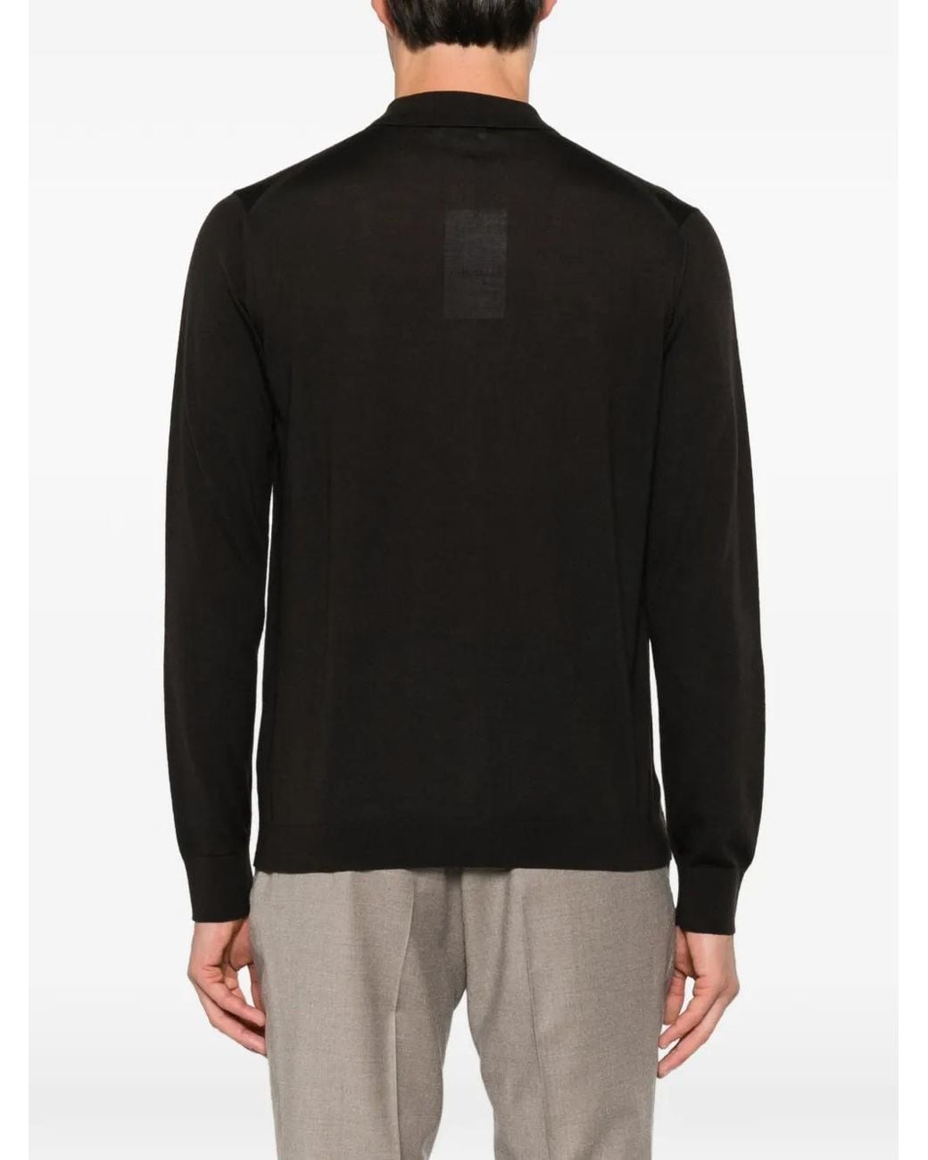 ÉPHÉMÈRE Black Button-Up Cardigan for men