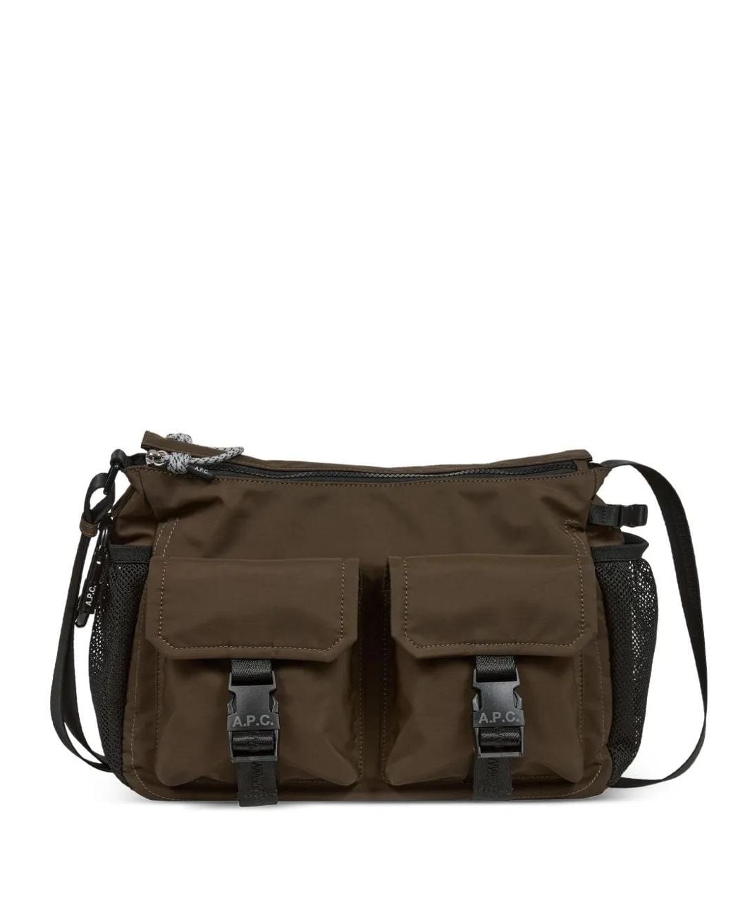 A.P.C. Brown Trek Buckle-Fastening Shoulder Bag for men