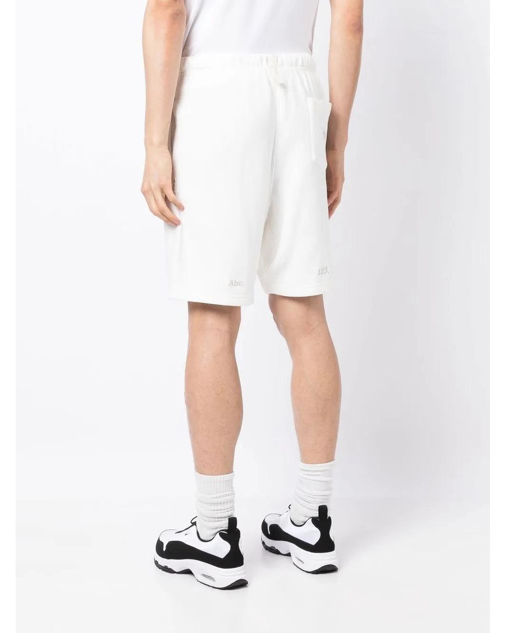 Advisory Board Crystals White Drawstring Sweat-Shorts for men