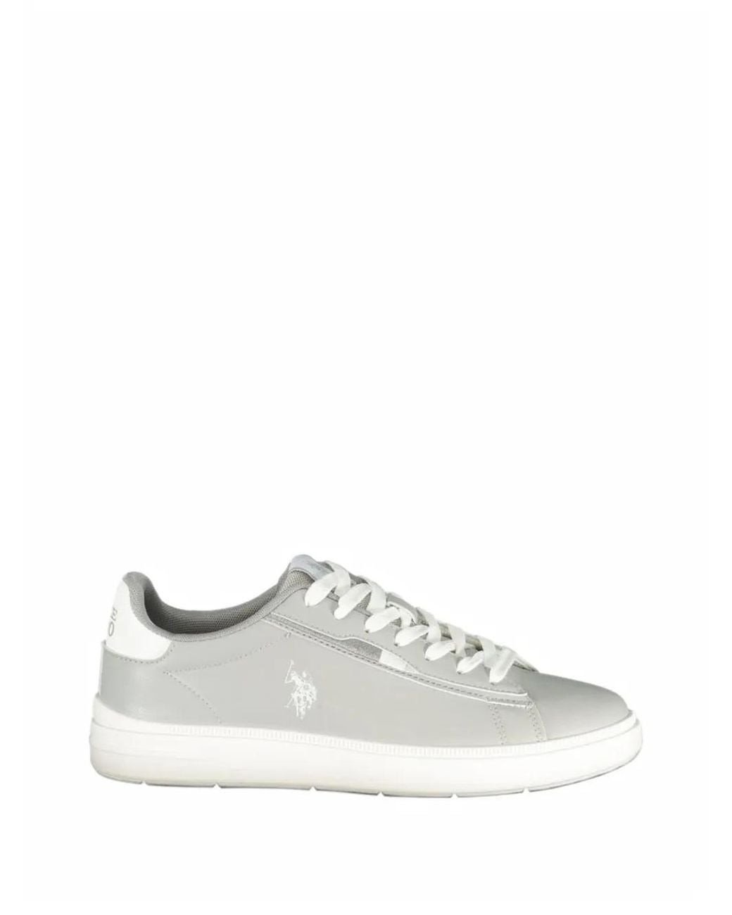 U.S. POLO ASSN. White Logo-Embroidered Low-Top Sneakers for men