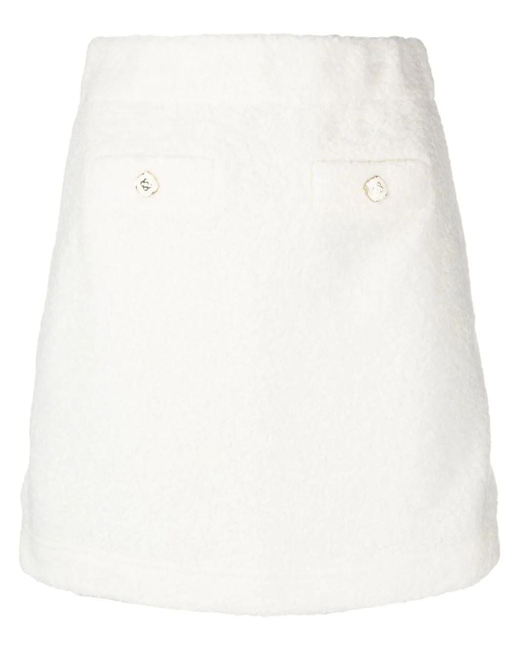 Casablanca White Terry Cloth Mini Skirt